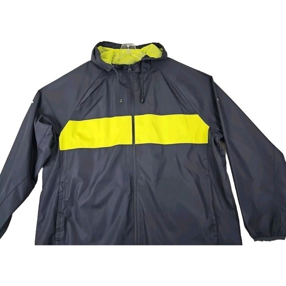 STARTER ~Men's 2XL 50-52~ Gray/Yellow Full Zip Windbreaker Lightweight Jacket. - Picture 6 of 9